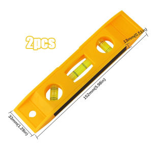 2Pcs Bubble Level With Keychain Strong Magnetic Tool For Precision DIY And Installation