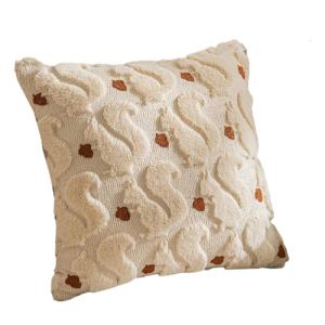 Mềm vỏ gối ôm dập nổi Thiết kế lá plushie nội thất giọng 45x45cm gối mềm Vỏ đựng