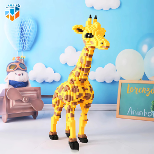 SMY Toystown Jerapah Giraffe Medium Mainan Bangunan Nano Block Bricks Mainan Edukasi Balok Susun Mainan Anak Mainan Tumpuk Balok Karakter Kartun Animasi 3D