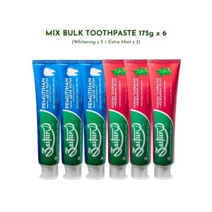 Zaitun Toothpaste Bulk - Extra Mint/Whitening/Aloe Vera (175g x 6) Ubat Gigi Halal