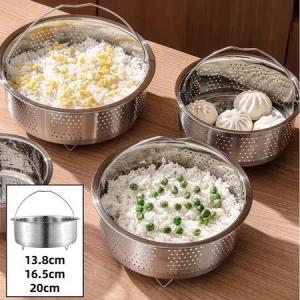 304 Keranjang Kukus Stainless Steel / Tatakan Steamer Basket Stainless / Tatakan Kukusan Nasi Stainless Tebal Keranjang