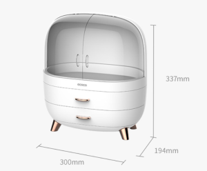 SR99. ECOCO Large Capacity Cosmetic Box Makeup Drawer Organizer  Nail Polish Makeup Container Desktop Storage Box