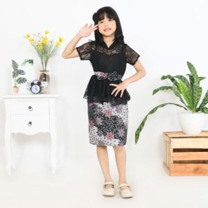 Setelan Kebaya Anak Kutu Baru RURU KID Brukat Pesta Kondangan Wisuda