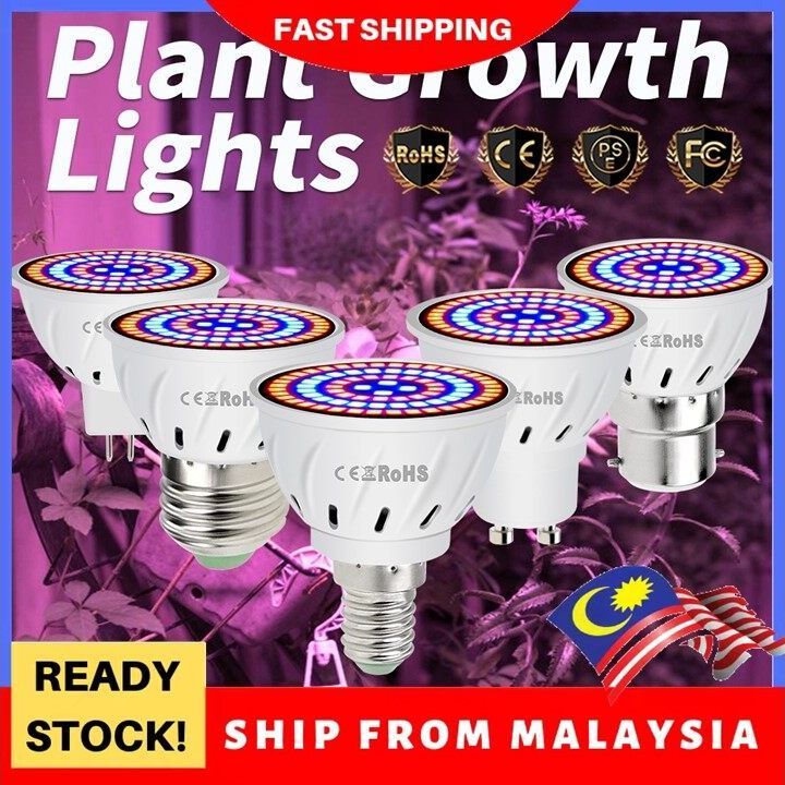 E27 LED Plants Grow Light (M.STOCK) Full Spectrum Plant Lamp UV IR ...