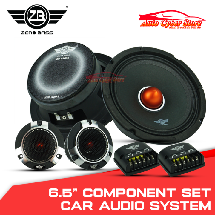 Zero Bass Pro Car Audio Component Set with Mid Bass Driver
