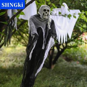SHNGki 1 cái Halloween hộp sọ kinh dị treo trang trí ma ngoài trời ngôi nhà ma ám đáng sợ Mặt dây chuyền đạo cụ Halloween bên trang trí nguồn cung cấp