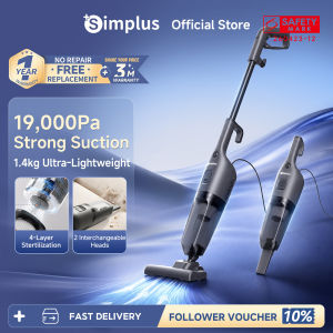 [New Launch] Simplus Vacuum Cleaner  19000Pa Suction Power  1.4kg Lightweight  3 Interchangeable Heads XCQH021