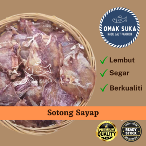 Sotong Kering Sotong Sayap (80g) Murah [Segar][Best Untuk Masak Sambal] Sayap Sotong Lembut