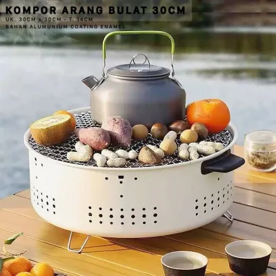 Kompor Panggang BBQ Kompor Arang Bulat Kompor Briket