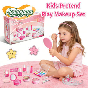 Aoduoyaya Childrens Makeup Toy Set Simulated Beauty Makeup Box Set No Smearing No Liquid Non-toxic Set Girl Birthday Gift