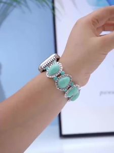 Suitable for Watch iwatch Strap Watch with turquoise bracelet is a popular cross-border product on