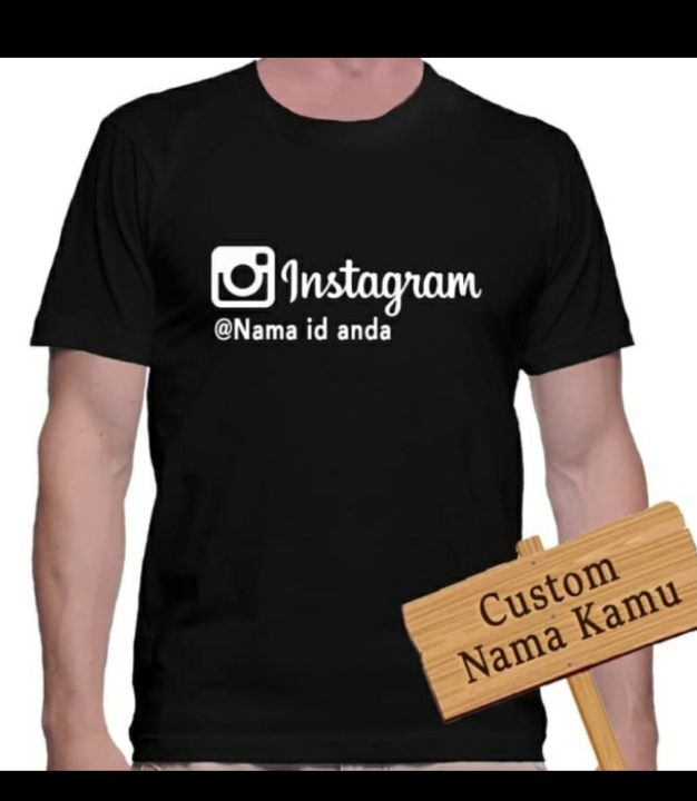 Kaos t shirt baju Instagram pake nama id ig kalian Lazada Indonesia