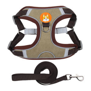 HamshMoc Soft Dog Harness And Leash Set Adjustable Pet Vest Durable Leash With Quick Release Buckle For Small Medium Large Dogs