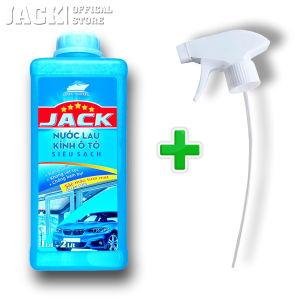 Nước Lau Kính Ô Tô Chuyên Dụng Siêu Sạch Jack 1000ml Làm Sạch Nhanh Các Vết Bẩn Cứng Đầu Trên Kính Xe Và Nhiều Loại Kính Khác