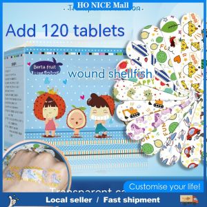 120pcs Band Aid Kids Printed Waterproof Breathable Cute Cartoon Adhesive Bandages First Aid