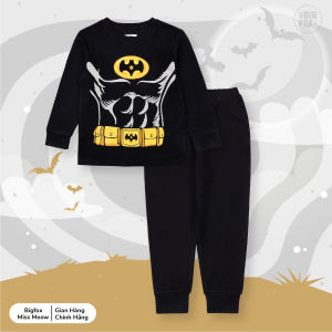 [OUTLET]Bộ nỉ cotton bé trai size đại BIGFOX - MISS MEOW bộ nỉ da cá mùa đông cho bé in người dơi size trẻ em 3456789 tuổi