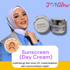 J GLOW SUNSCREEN DAY CREAM KRIM SIANG Radiance Spotless DNA Salmon Skincare Perawatan Pemutih Kecantikan Korea Glowing Wanita Super Whitening Flek Acne Acne Premium Ampuh Untuk Jerawat Mencerahkan Kulit Wajah Muka Sensitif JGLOW