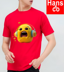 Kaos Pria Premium 3 Dimensi Tshirt 0blong Animasi Music Headset Katun 24s 100% H084 By Hans & co