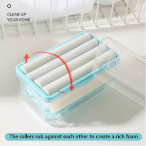 SYX SHOP NEW STYLE SOAP BOX MULTIFUNCTIONAL HAND-FREE RUBBING FOAMING HOUSEHOLD LAUNDRY STORAGE