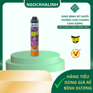Raid bình xịt muỗi Hương cam chanh chai 520ml