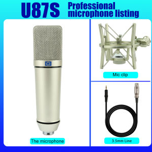 RAYHAYES U87 condenser microphone original Professional high quality all metal platinum MIC for recording studiovideokeLive streaming