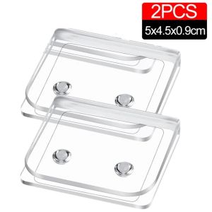 2/4Pcs Bathroom Shower Curtain Clips Self Adhesive Plastic Windproof Fixer Transparent Edge Clip Hook Indoor Showers Anti Splash