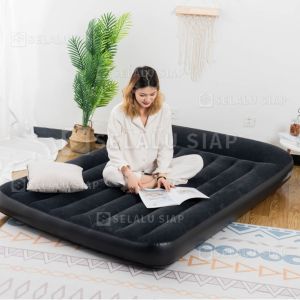 Kasur Pompa Kasur Angin Karet 190cm x 130cm Matras Lazy Bag SINGLE Matras Karet Air Bed Twin Biru kasur pompa Kasur Angin Double Biru / Kasur Angin Single / Kasur Angin Portable / Kasur Angin Twin / Paket Kasur Angin Single