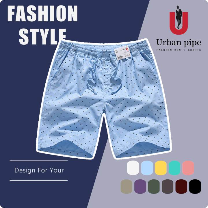 urban-pipe-plus-size-shorts-for-men-knee-length-printing-chino-short