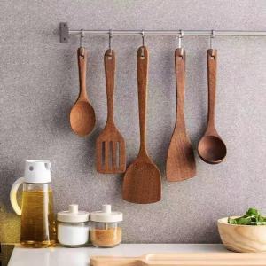 Classy Luxe 1PC Wooden Spatula Non-Stick Special Wenge Wooden Spatula Wooden Cooking Spatula Household Kitchen High Temperature Resistant Wooden Spoon