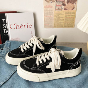 เครื่องดื่มรองเท้าผ้าใบผู้หญิงสไตล์เกาหลีย้อนยุค ins for คอมพิวเตอร์ รองเท้าผ้าใบนักเรียนสุดฮิต