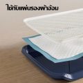 ห้องน้ำสุนัข ถาดรองฉี่หมา มีตะแกรงรองถาด แผ่นรองฉี่ พร้อมเสาสามารถถอดออกได้ 65*50*6.5cm น้องหมาพันธุ์ใหญ่ใช้ได้. 