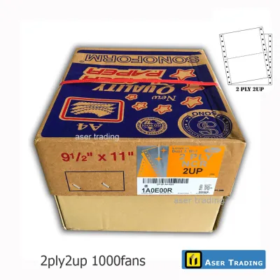 SONOFORM COMPUTER FORM PAPER - 2PLY 2UP NCR (1000FANS)