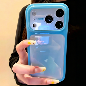 Luxury Smooth Gradient Jelly Transparent Case For iPhone 17 16 15 Pro Max Red CheeksBright Candy Shockproof Soft Bumper Cover