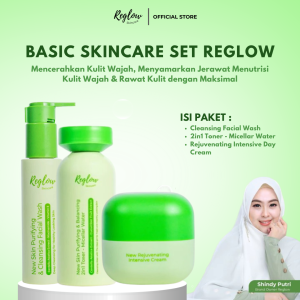 Reglow Skin Purifying and Cleansing Facial Wash + Rejuvenating Intensive Cream + 2in1 Toner & Micellar Water | Brightening & Merawat Kulit Secara Maksimal