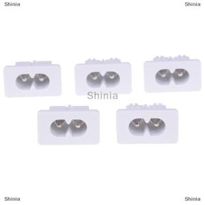 [COD] Shinia 5Pcs AC250v 2.5a iec320 c8 male 2 pins power inlet socket connector