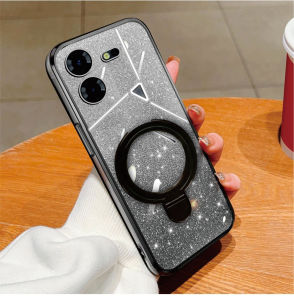 Case Magsafe Tecno Pova 5 Pro 6 6 Pro Luxury Gliter Premium TPU Ring Magnetic Soft Case