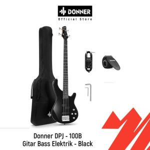 Donner DPJ - 100B Gitar Bass Elektrik - Black