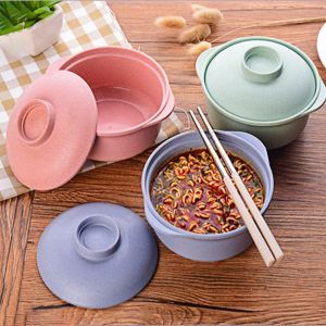 DE9H ภาชนะบรรจุอาหาร ชามบะหมี่กึ่งสำเร็จรูป พีพี เครื่องใช้บนโต๊ะอาหารเพื่อสุขภาพ ชามข้าวชาม  มัลติฟังก์ชั่ ชามบนโต๊ะอาหาร