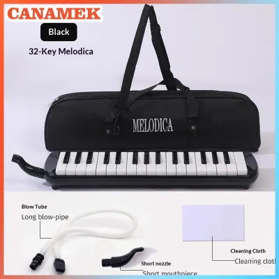 CANAMEK 32 Keys Melodica With Melodica Bag Pianica Mouthpiece Harmonica Mouth Organ Beginner Musical Instrument Kid Gifts