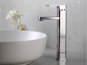 Vòi lavabo chậu rửa mặt nóng lạnh inox304 vuông cao 18cm mạ NIKENkiểu dáng nhỏ gọn hiện đại-KENISI VNLVK150