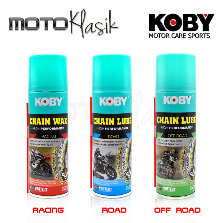 Koby Oil KOBY CHAIN LUBE RACING / ROAD / OFF ROAD 250ML HIGH PERFORMANCE ...
