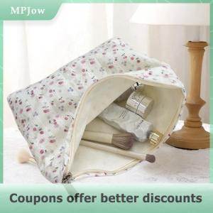【MPJow】 Sweet Lace Floral Women Cosmetic Bags Portable Ladies Clutch Purse Lipstick Makeup Bag Commute Female Large Capacity Storage Bag