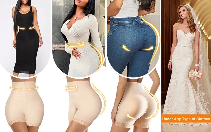 Women Padded Push Up Panties Butt Lifter Shapers Fake Ass Buttocks Hip Pads  Invisible Body Shaper Briefs Slimming Underwear