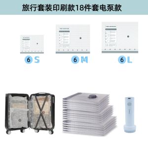 Reusable Travel Storage Bags Set with Wireless Pump Portable Space Saver Bags for Travel & Home Vacuum Compression Packing Seal for Clothes Blankets Home Seasonal Storage Value