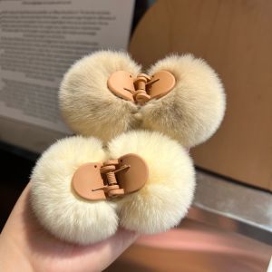 Cute Plush Hair Clips for Women Korean Small Claws Clip Female Accessories Fashion Girls Headwear