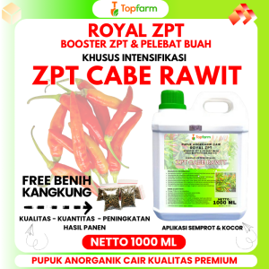 Pupuk Topfarm / Pupuk ZPT Cabe Rawit Terbaik / Pupuk Booster Khusus Cabe Rawit Ahar Berbuah Lebat dan Anti Rontok / Pupuk ZPT Cabe Rawit / Zat Pengatur Tumbuh Tanaman Cabe Rawit