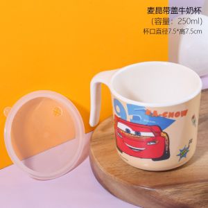 Disney Disney Childrens Tableware Spoon Fork Dinner Plate Drinking Congee Soup Bowl Frozen McQueen Car 2025 New Style