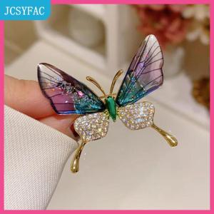 JCSYFAC Chống cháy nổ bướm Trâm côn trùng Corsage phụ kiện của phụ nữ Acrylic trong suốt cánh cao cấp quần áo Pin