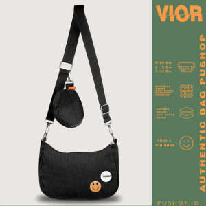 Tas selempang multifungsi kekinian pushop Vior corduroy bestseller pria wanita free bros 2