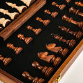 Luxury Magnetic Chess Set Traditional Wooden Folding Chess board Handwork Solid Wood Portable Chess Game. 